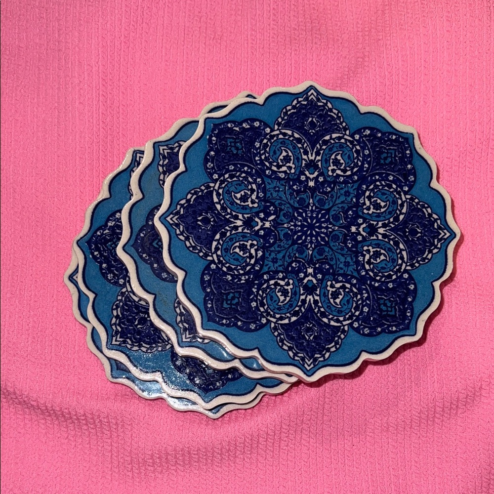 Pier1 Blue Mandala Coasters